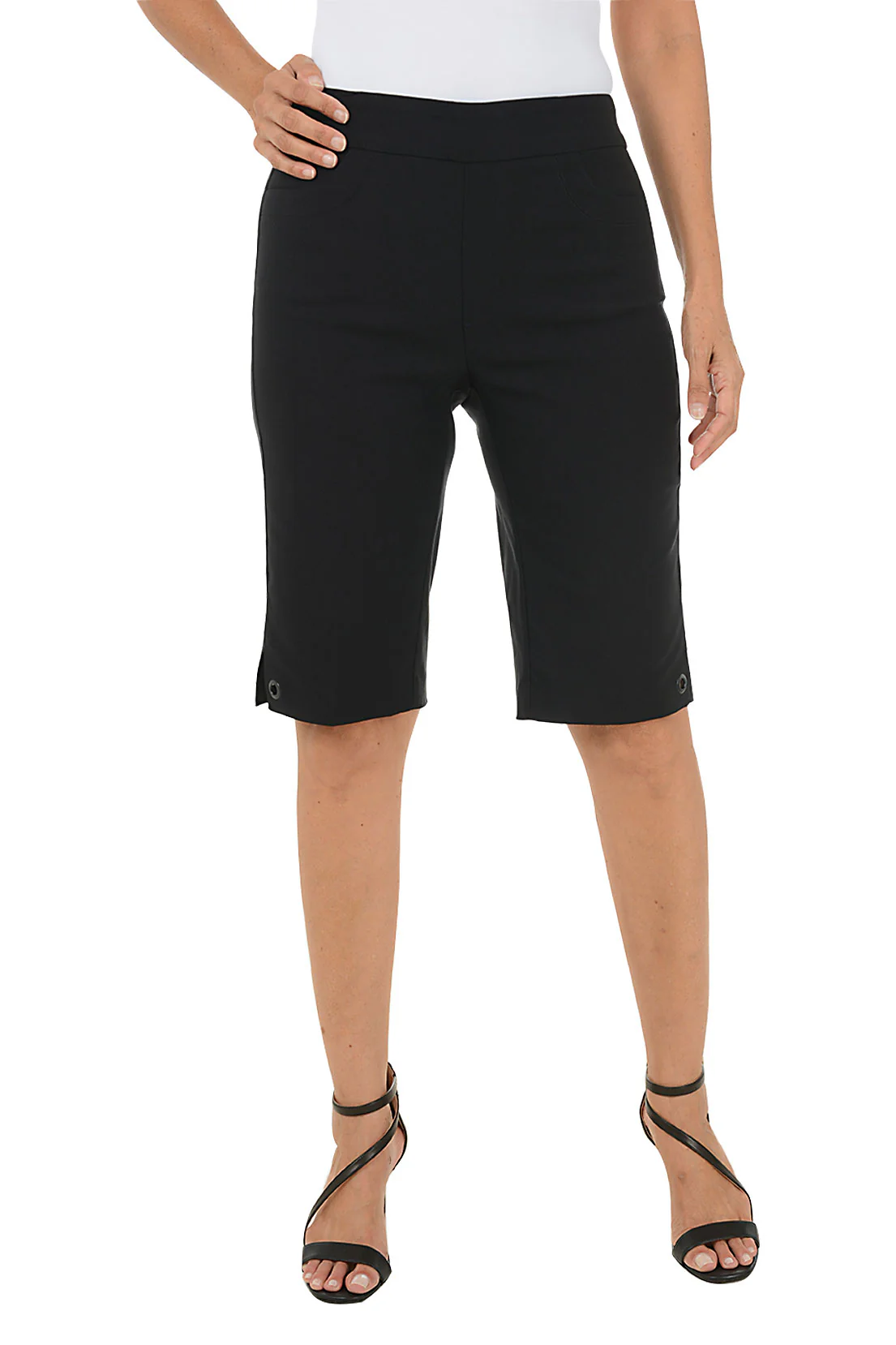 Petite Grommet Hem Pull-On Bermuda Short - Image 5