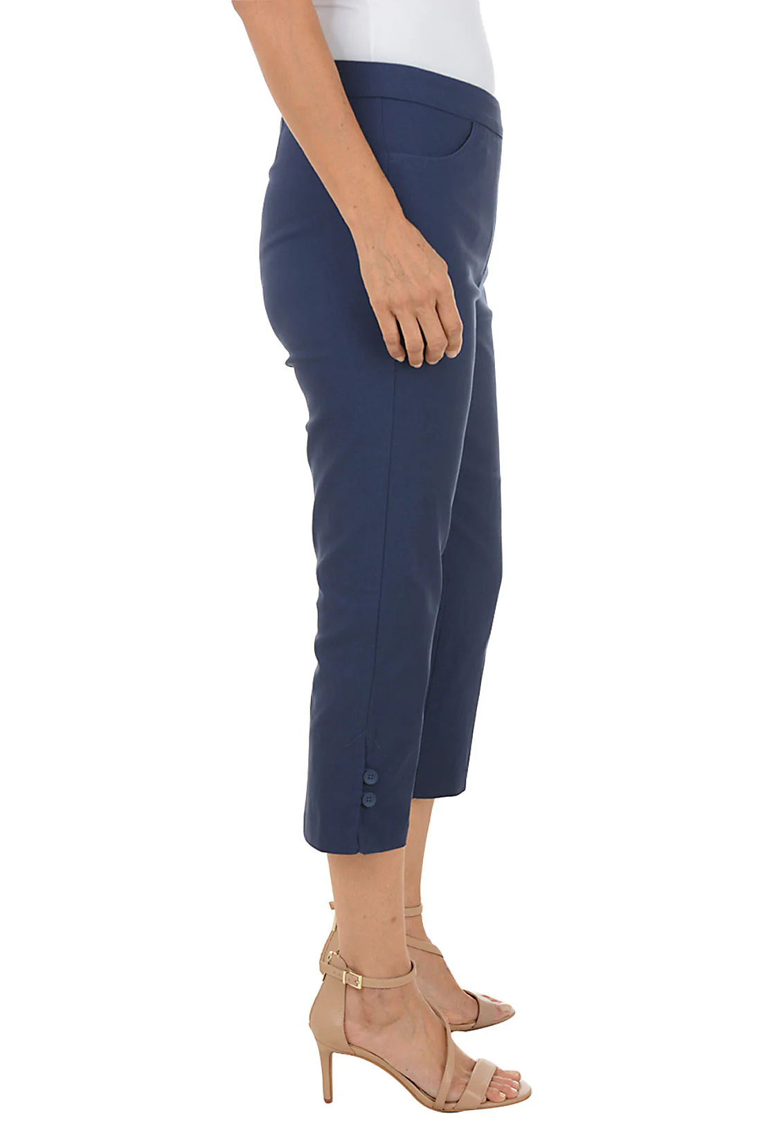 Double Button Hem Capri Pant - Image 2