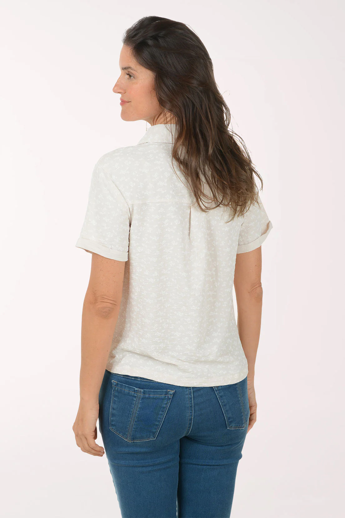 Ditsy Floral Twist Hem Shirt - Image 3