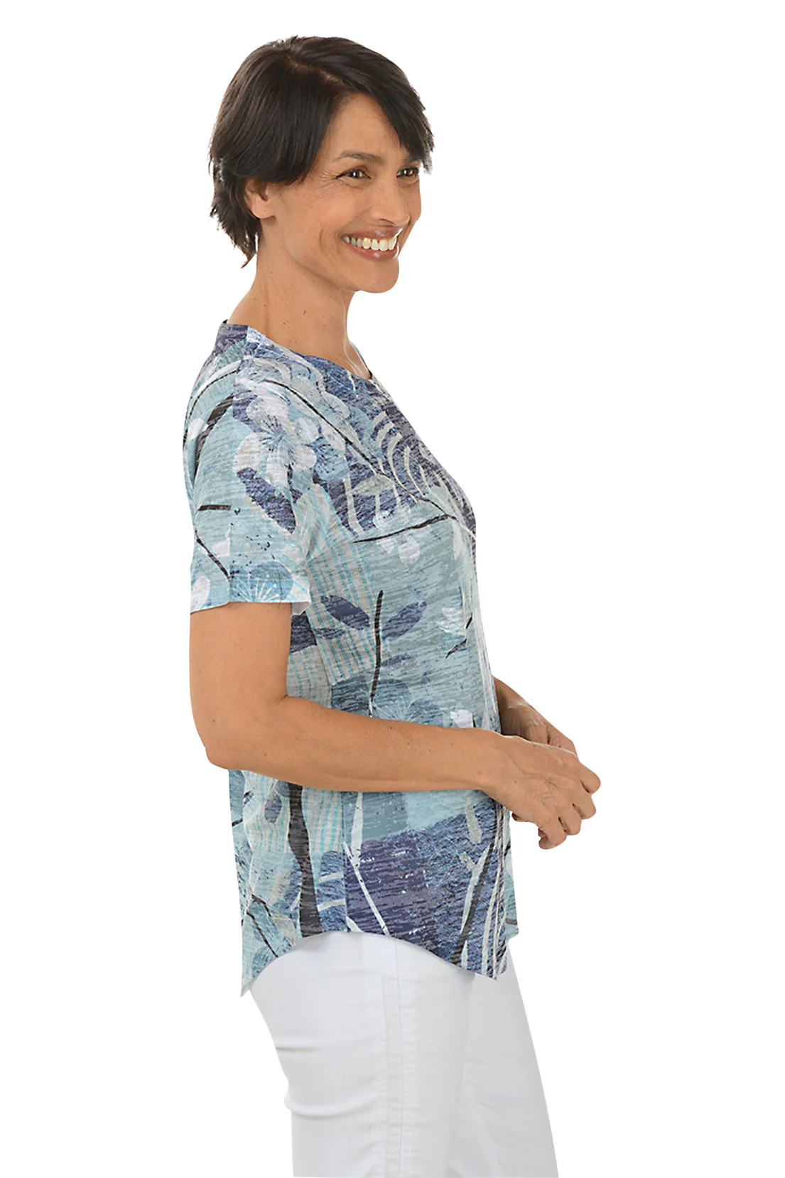 Hana Short Sleeve Burnout Tee - Image 2