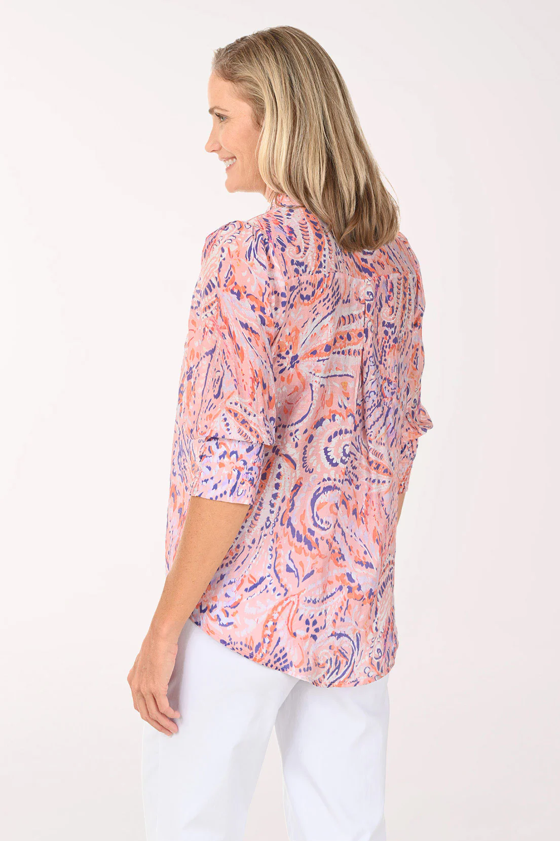 Paisley Swirl Puffed Sleeve Shirt - Image 3