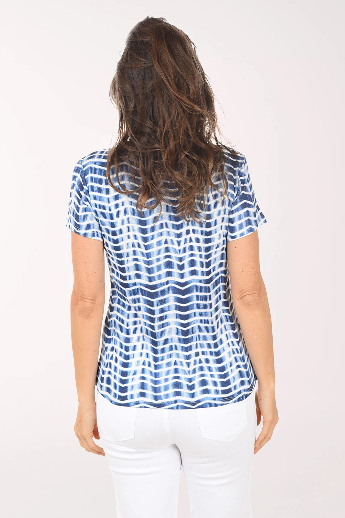 Zig Zag Linen-Blend Tee - Image 3