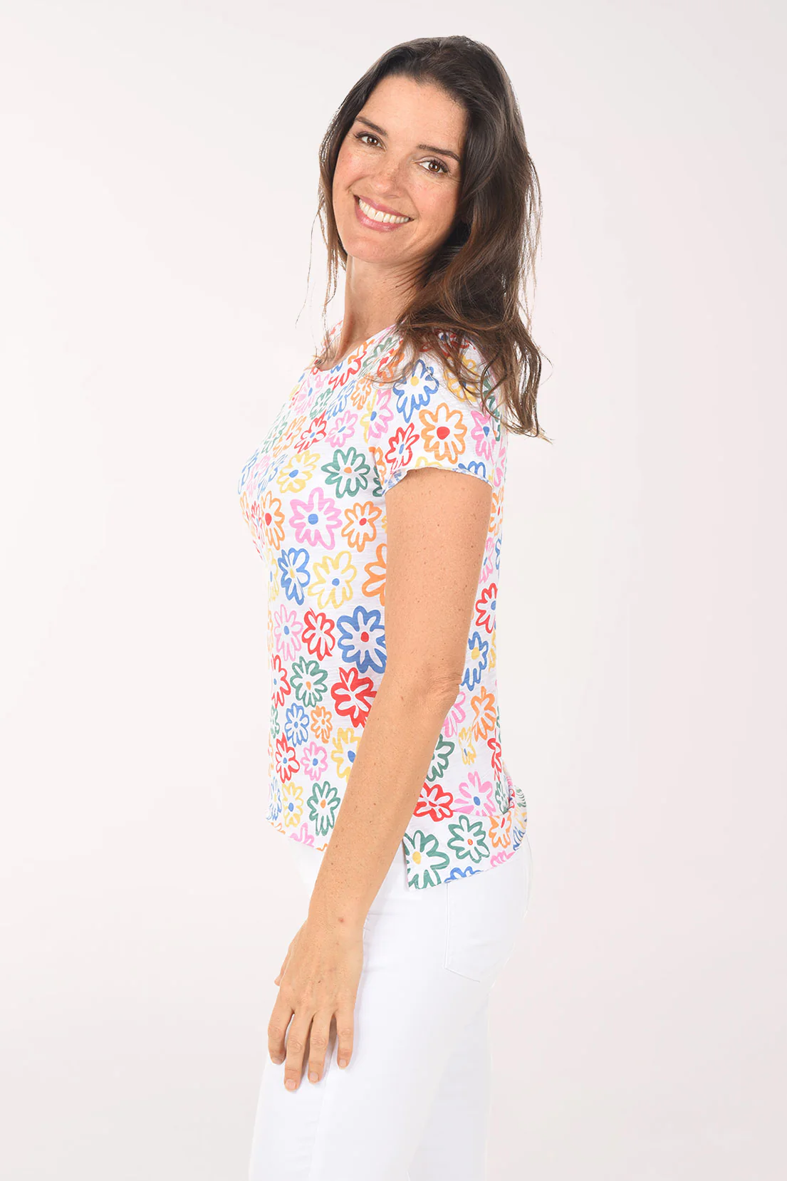 Pop Flowers Organic Cotton Tee - Image 2