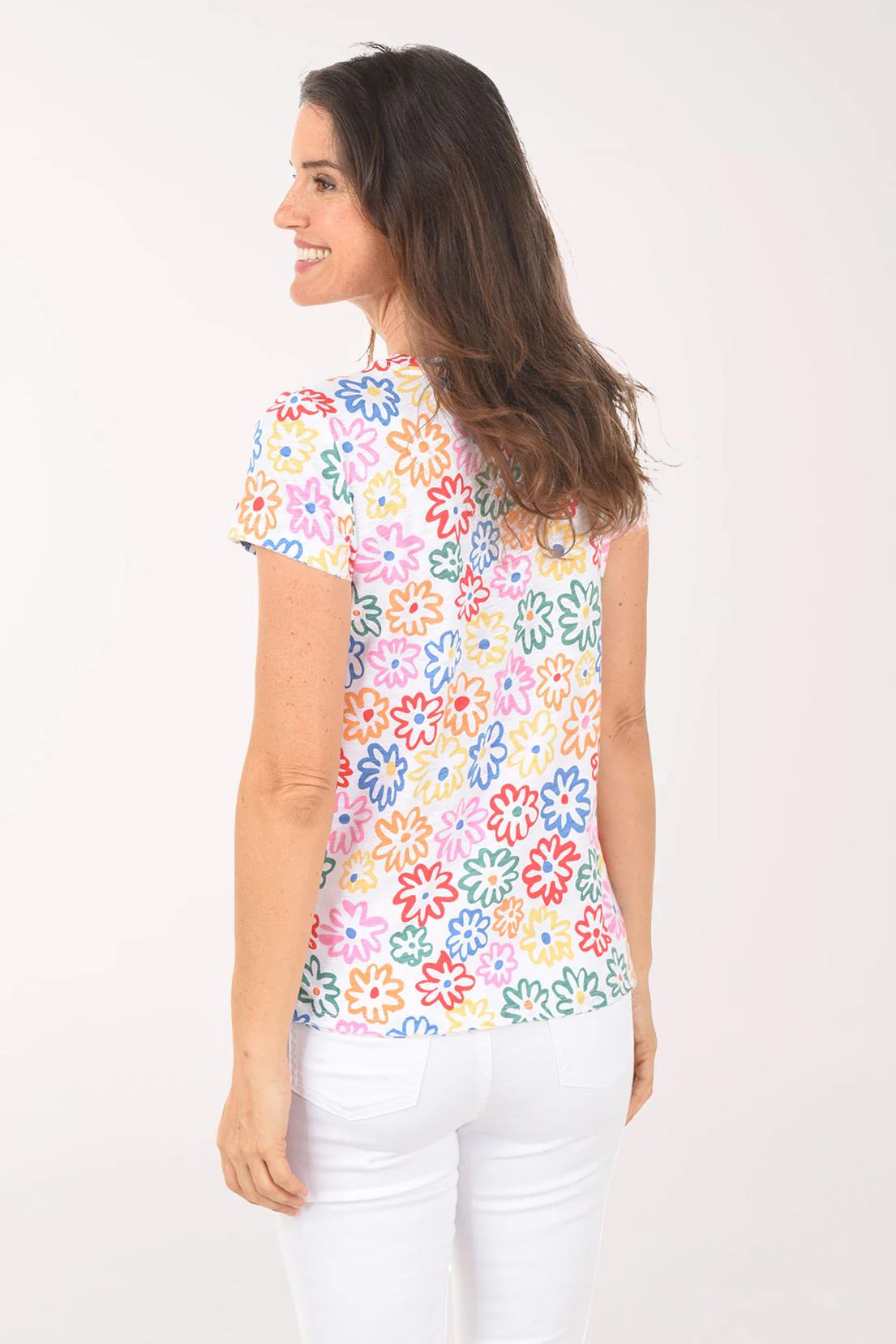 Pop Flowers Organic Cotton Tee - Image 3