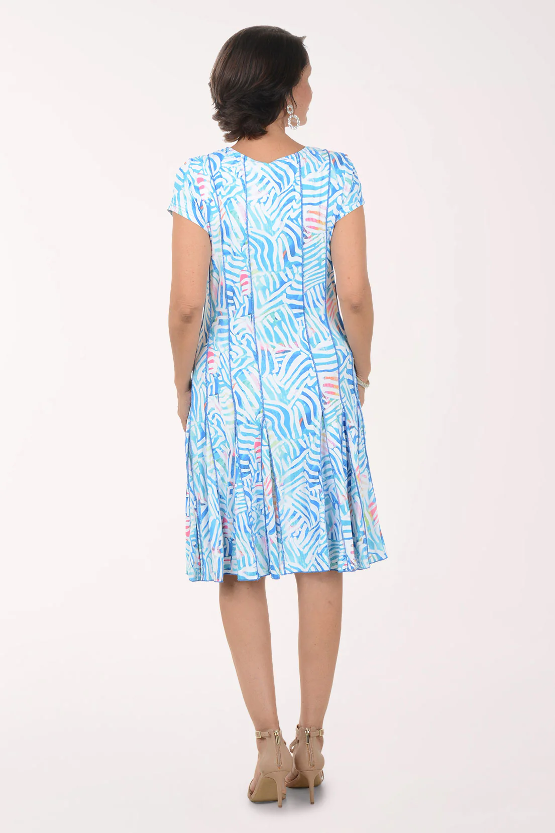Angelfish Aura UPF50 Seamed Cap Sleeve Dress - Image 4