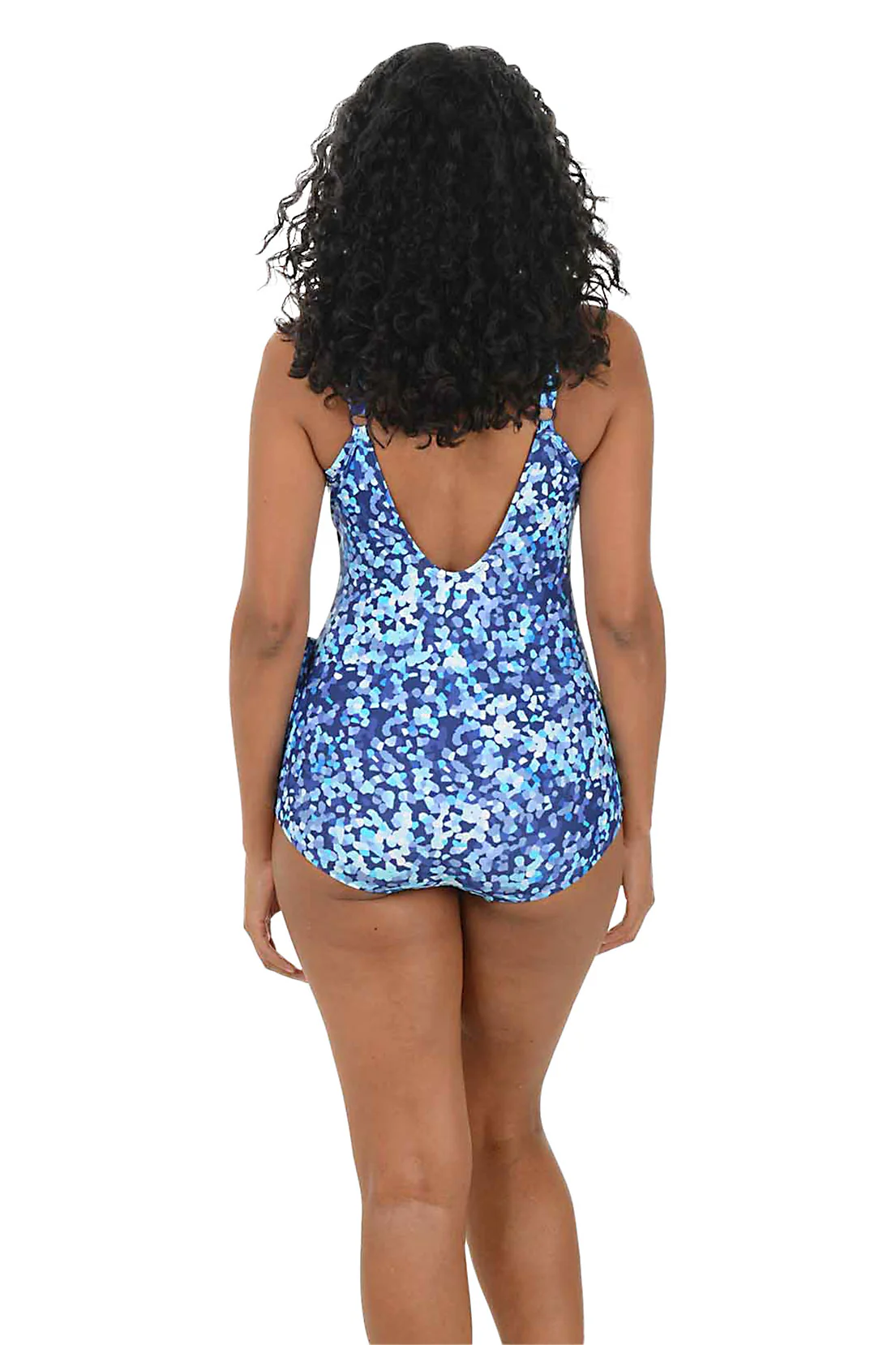 Maritime Mirage V-Neck Sarong Swimsuit - Image 3