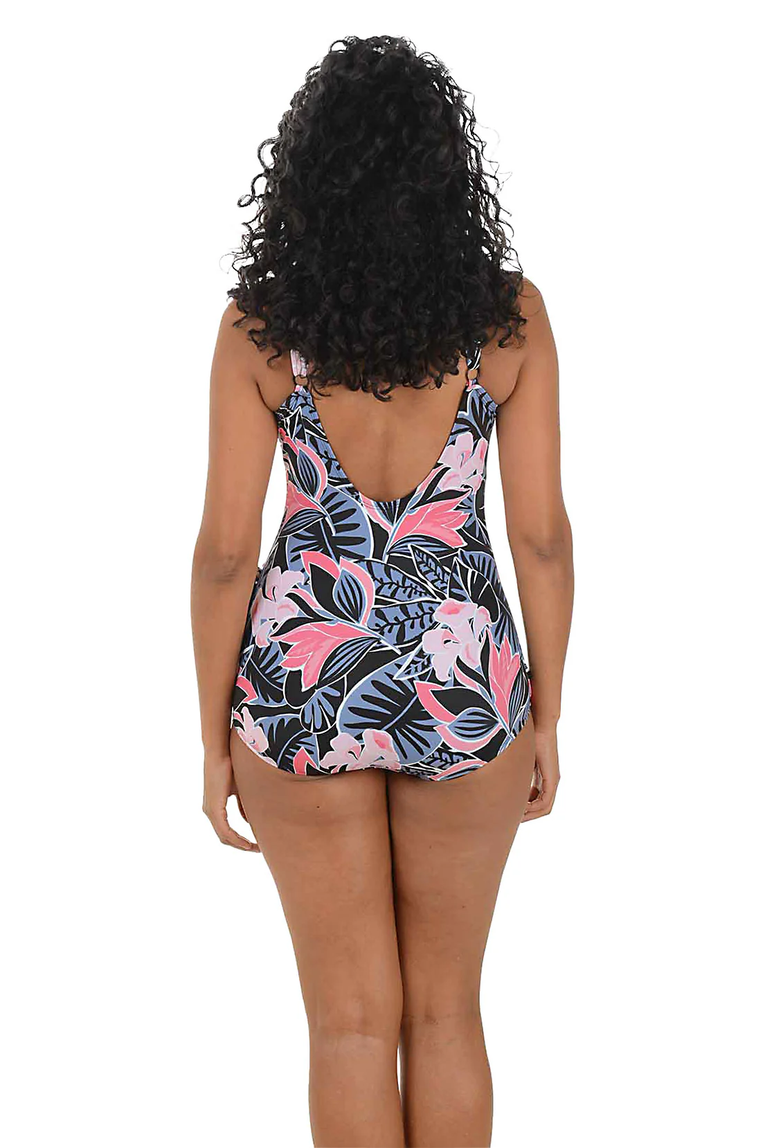 Coastal Garden V-Neck Sarong Swimsuit - Image 3
