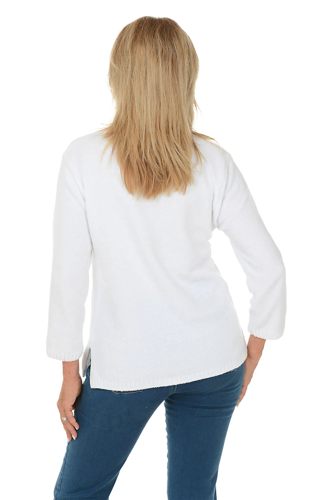 Hearts Embroidered Chenille Sweater - Image 3