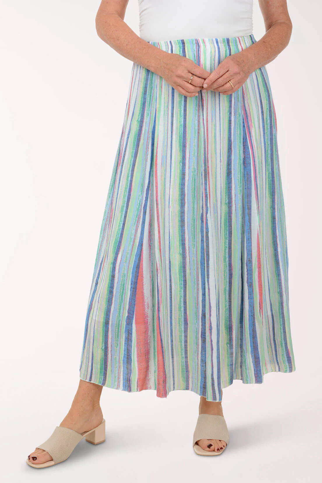 Festival Striped Maxi Skirt