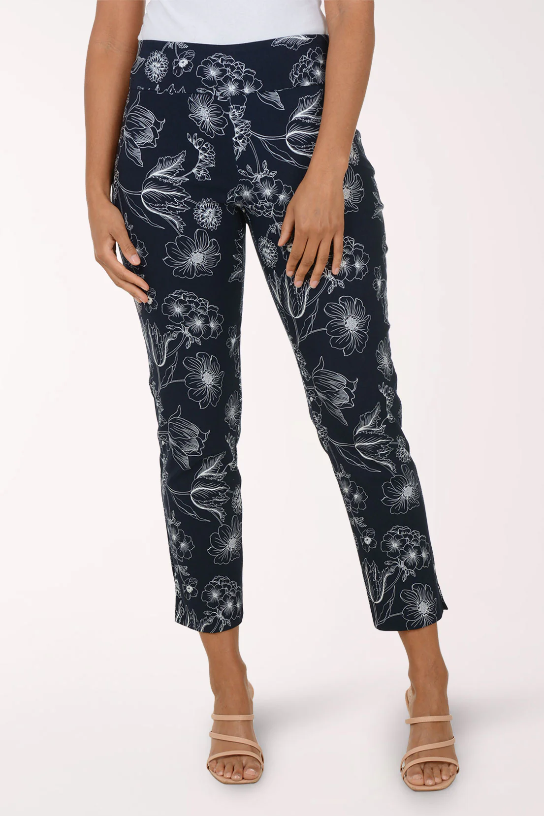 Etched Floral Pull-On Ankle Pant - Image 2