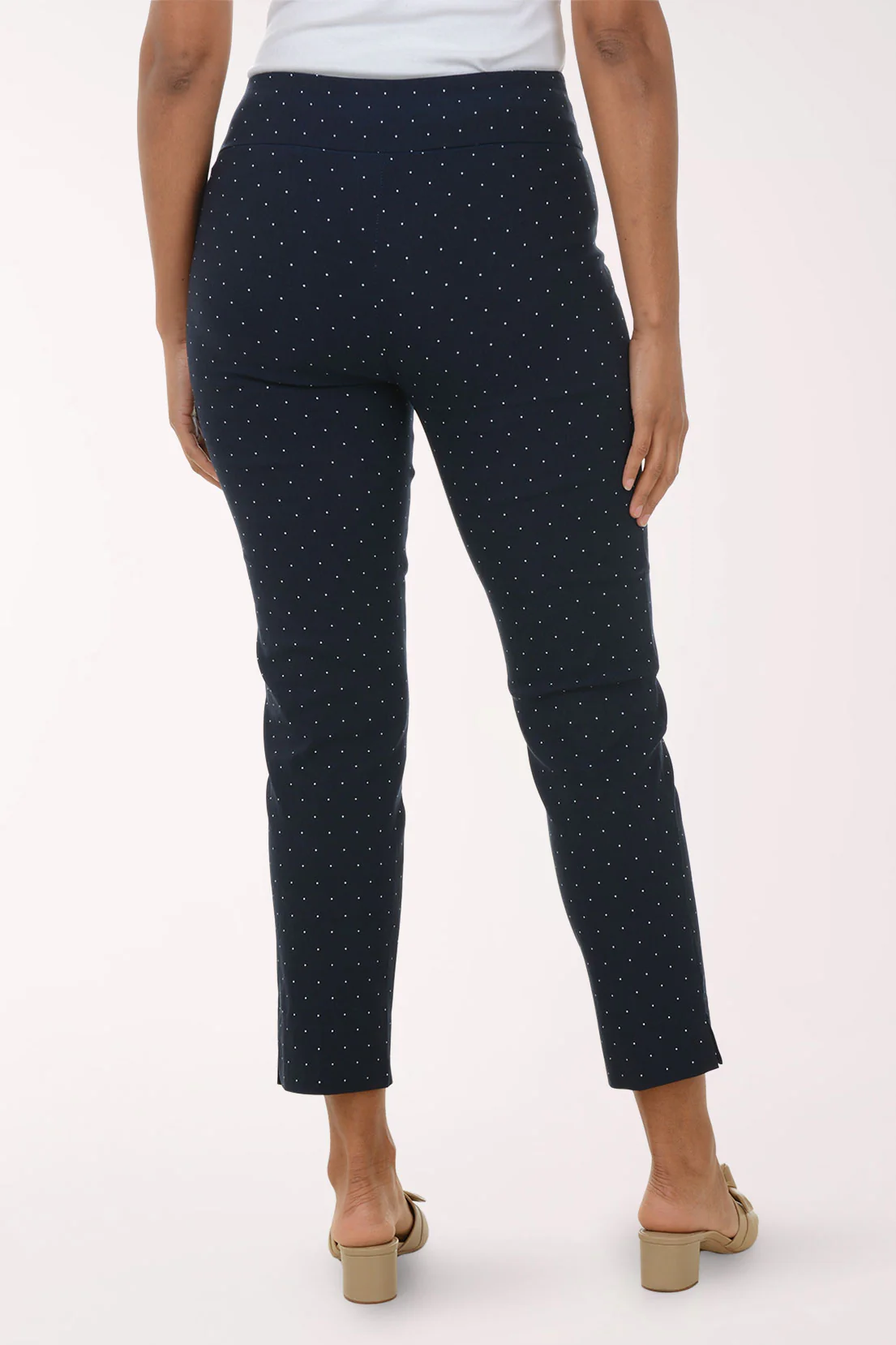 Petite Polka Dot Pull-On Ankle Pant - Image 3