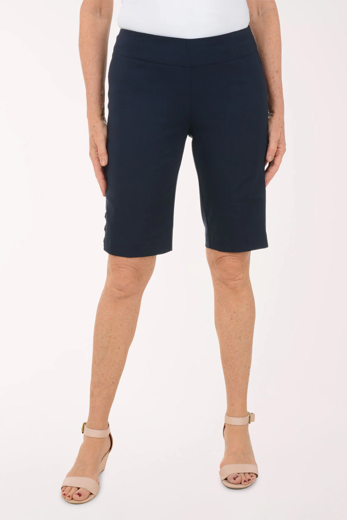 Criss Cross Lattice Hem Bermuda Short - Image 4