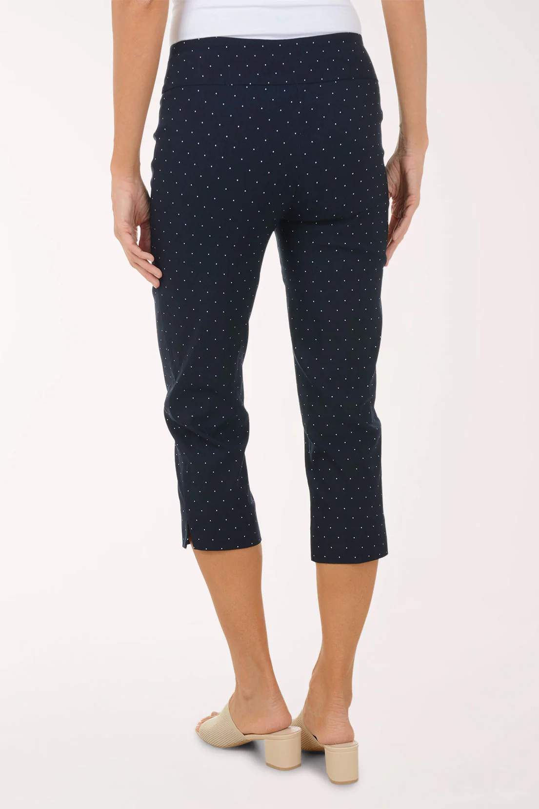 Petite Polka Dot Pull-On Capri Pant - Image 3