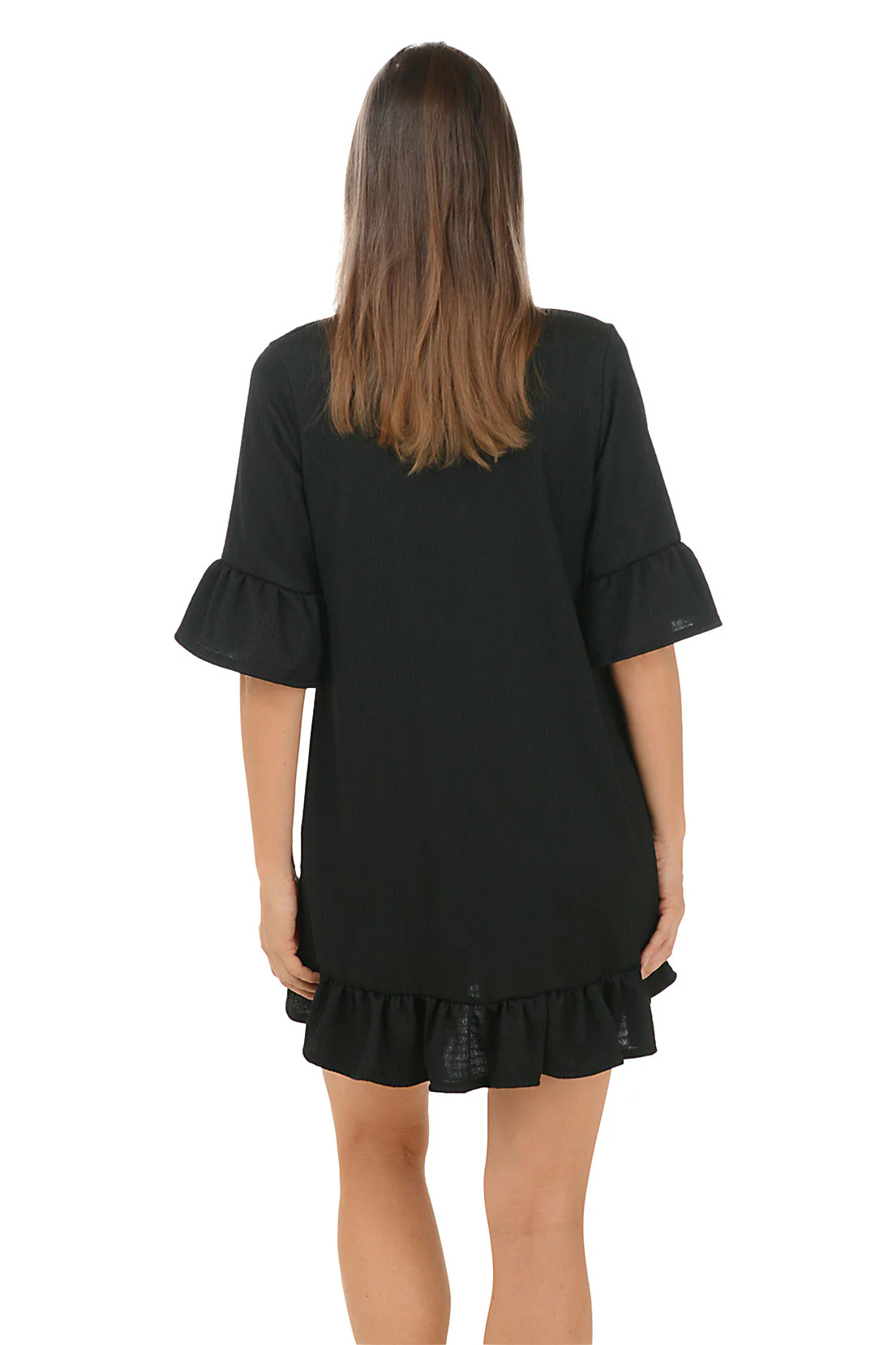 Crinkle Flounce Dress Cover-Up - Image 3