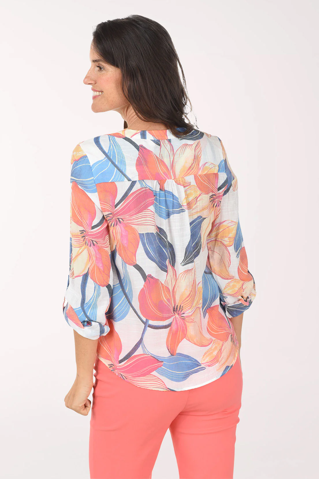 Lily Floral Button-Front Blouse - Image 3