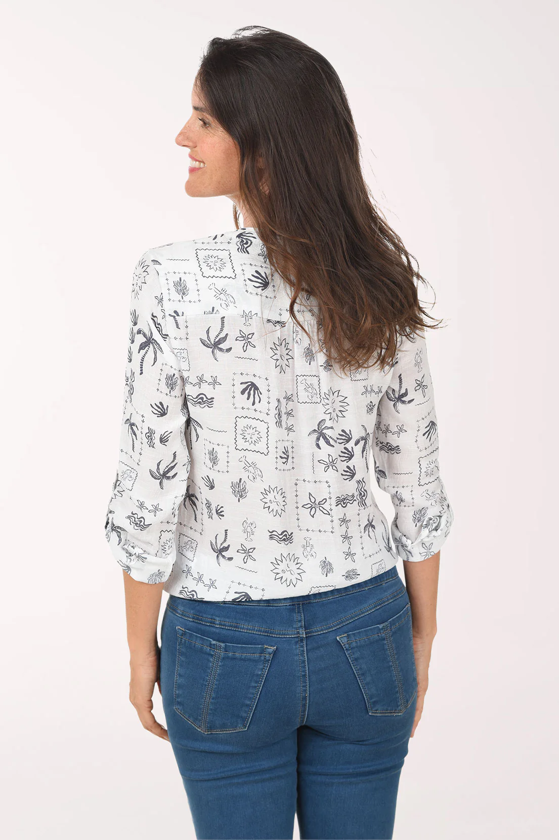 Lobster Print Button-Front Blouse - Image 3