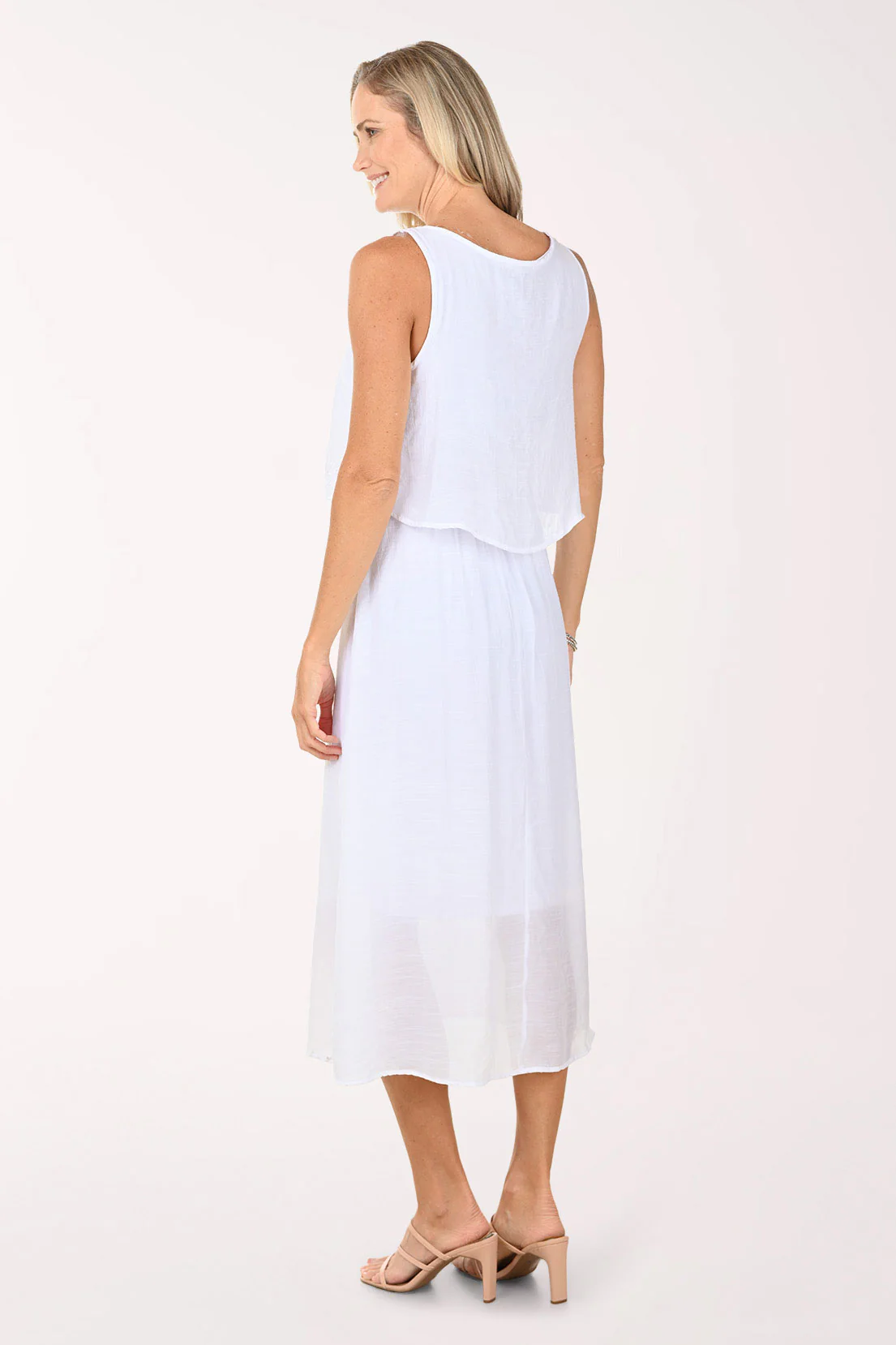 Embroidered Scallop Popover Sleeveless Maxi Dress - Image 3