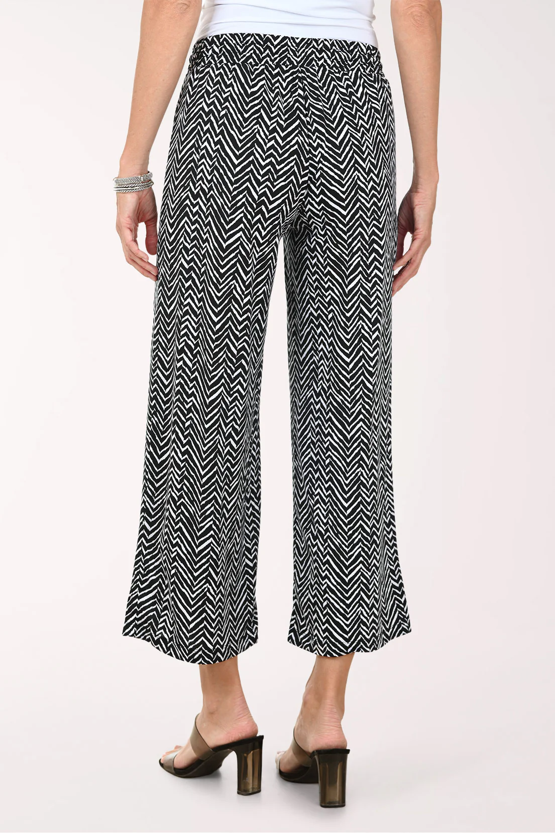 Chevron Drawstring Palazzo Pant - Image 3