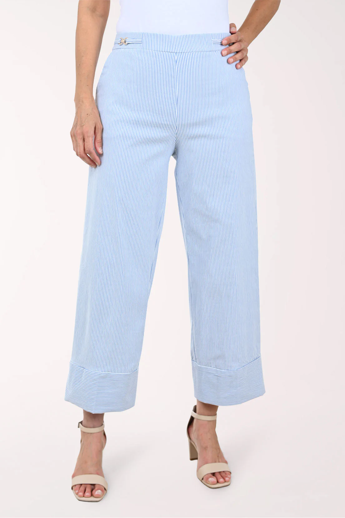 Metallic Link Waist Striped Pant - Image 4