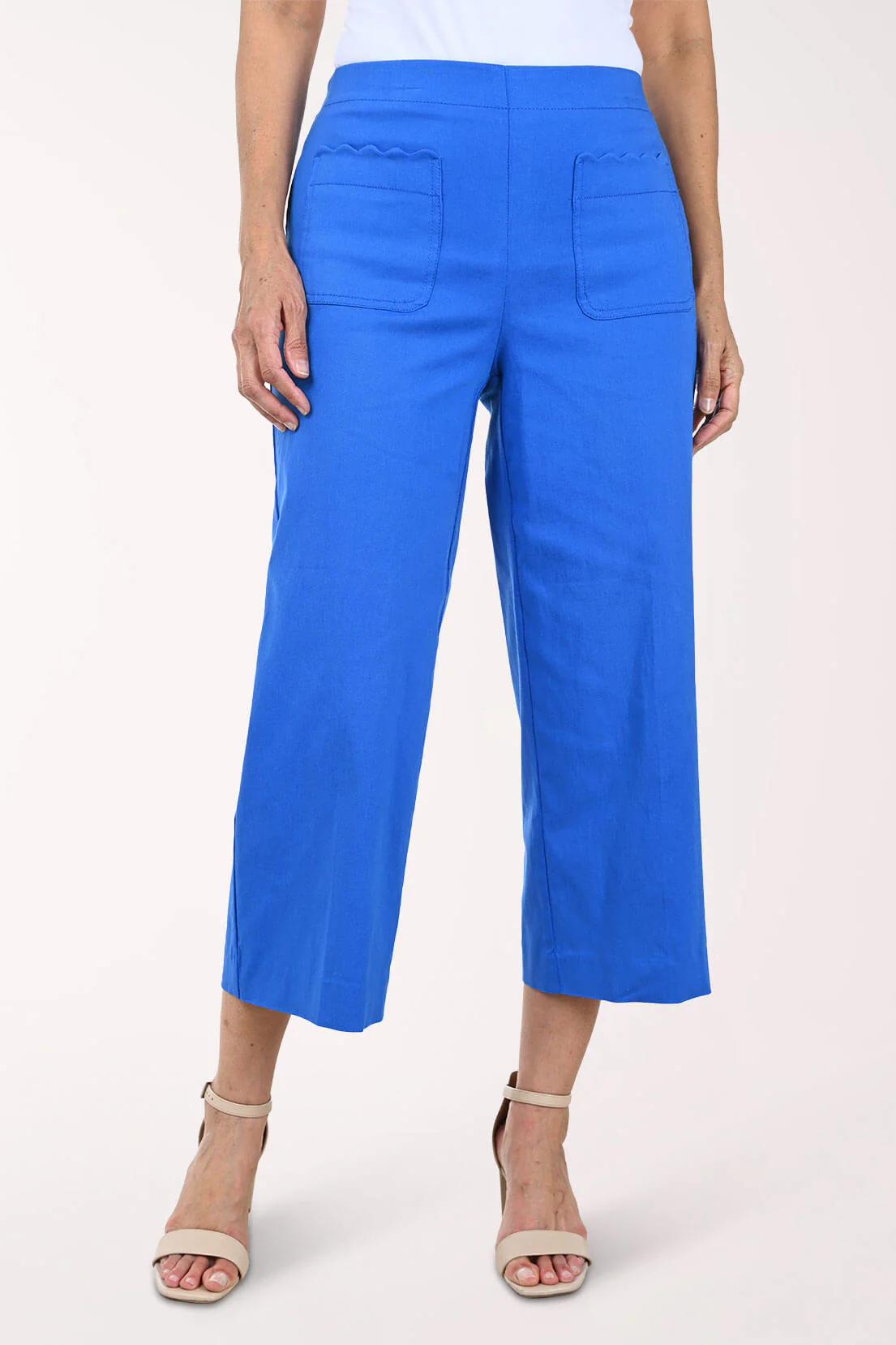 Scalloped Pocket Wide Leg Crop Pant - Image 6