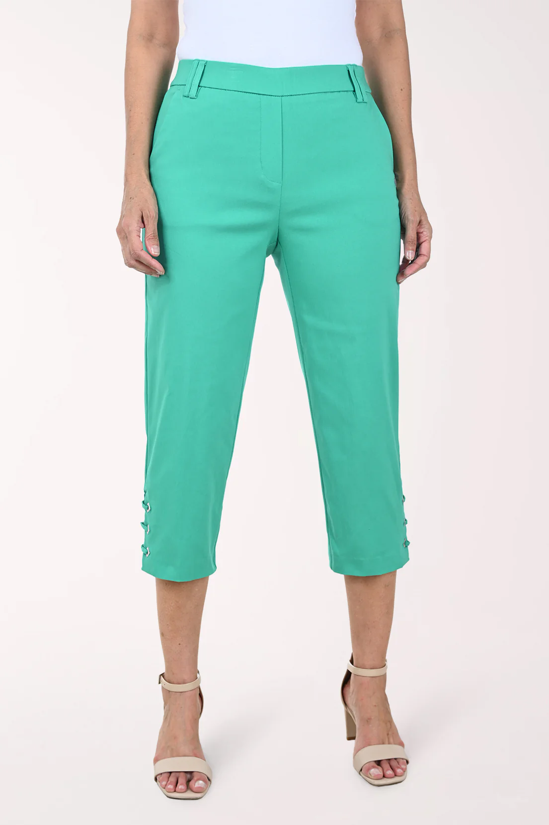 Diamond Grommet Lattice Capri Pant - Image 5