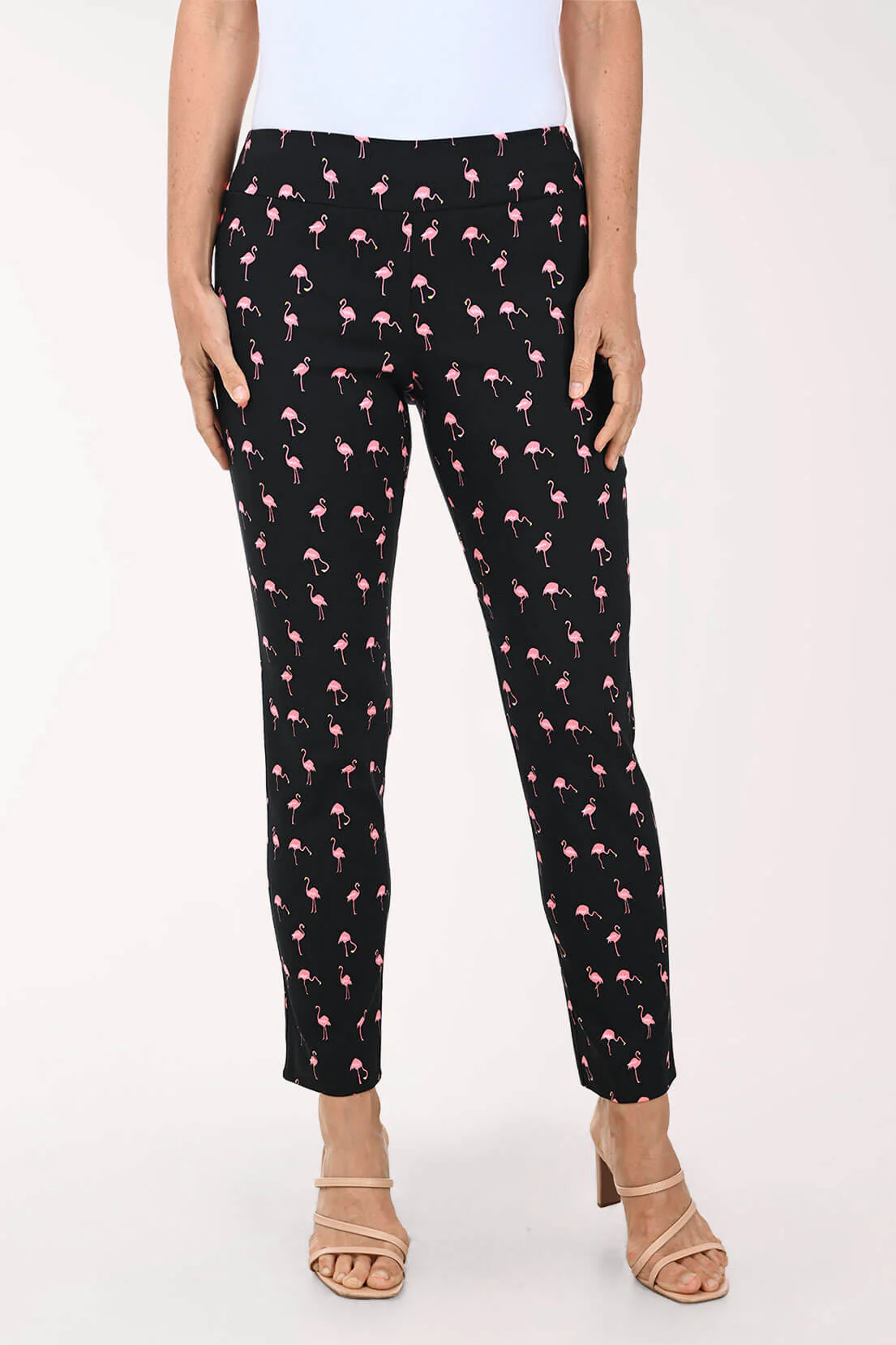 Black Flamingo Pull-On Ankle Pant
