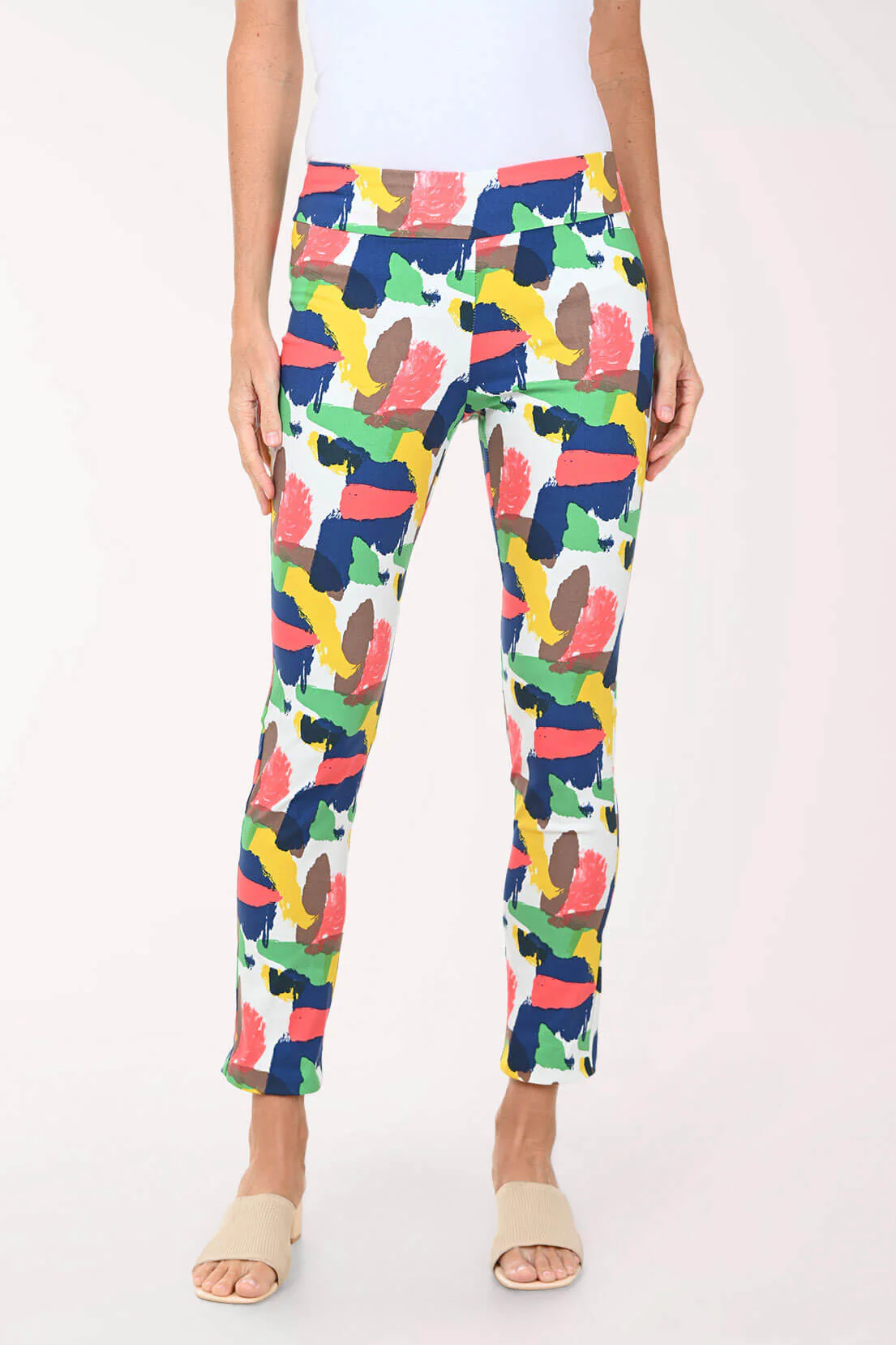 New Abstract Pull-On Ankle Pant