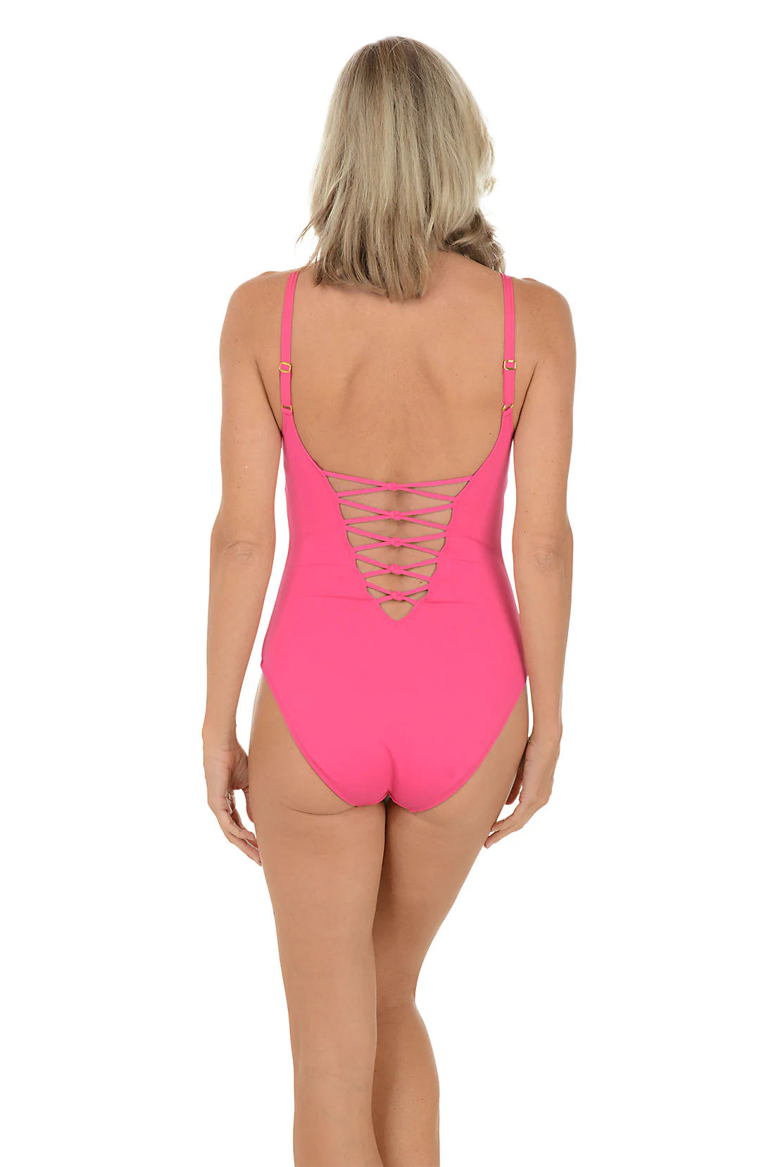 Let's Get Knotty Beaded Plunge Maillot Swimsuit - Image 3