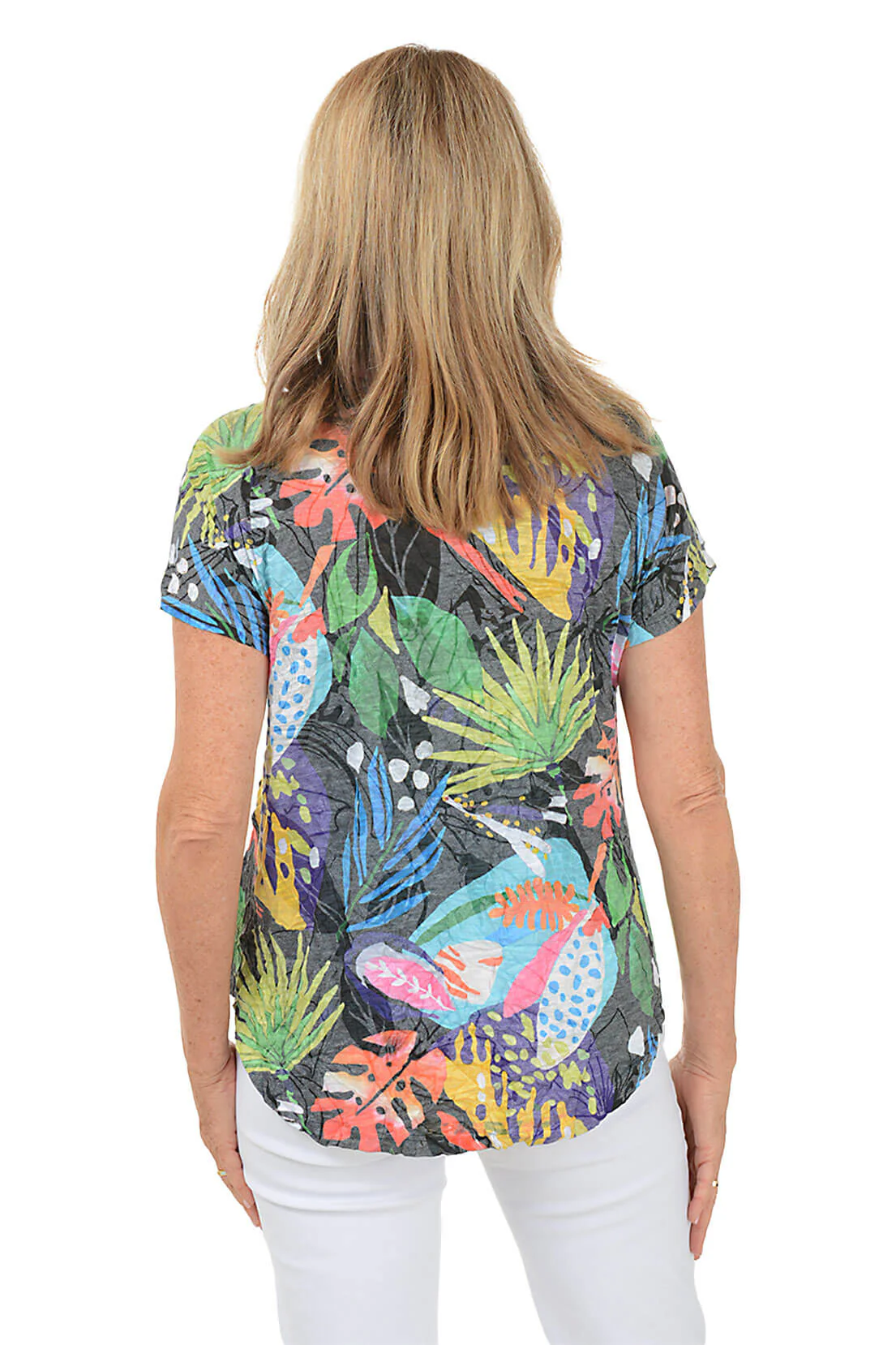 Petite Harmony Crushed Short Sleeve Knit Top - Image 3