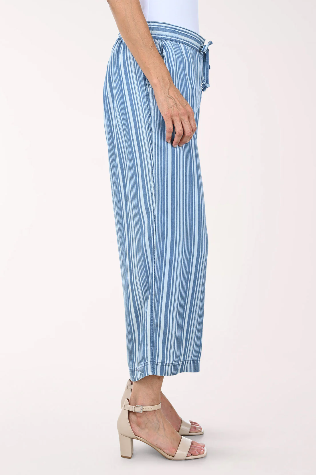 Striped Chambray Tencel Drawstring Pant - Image 3