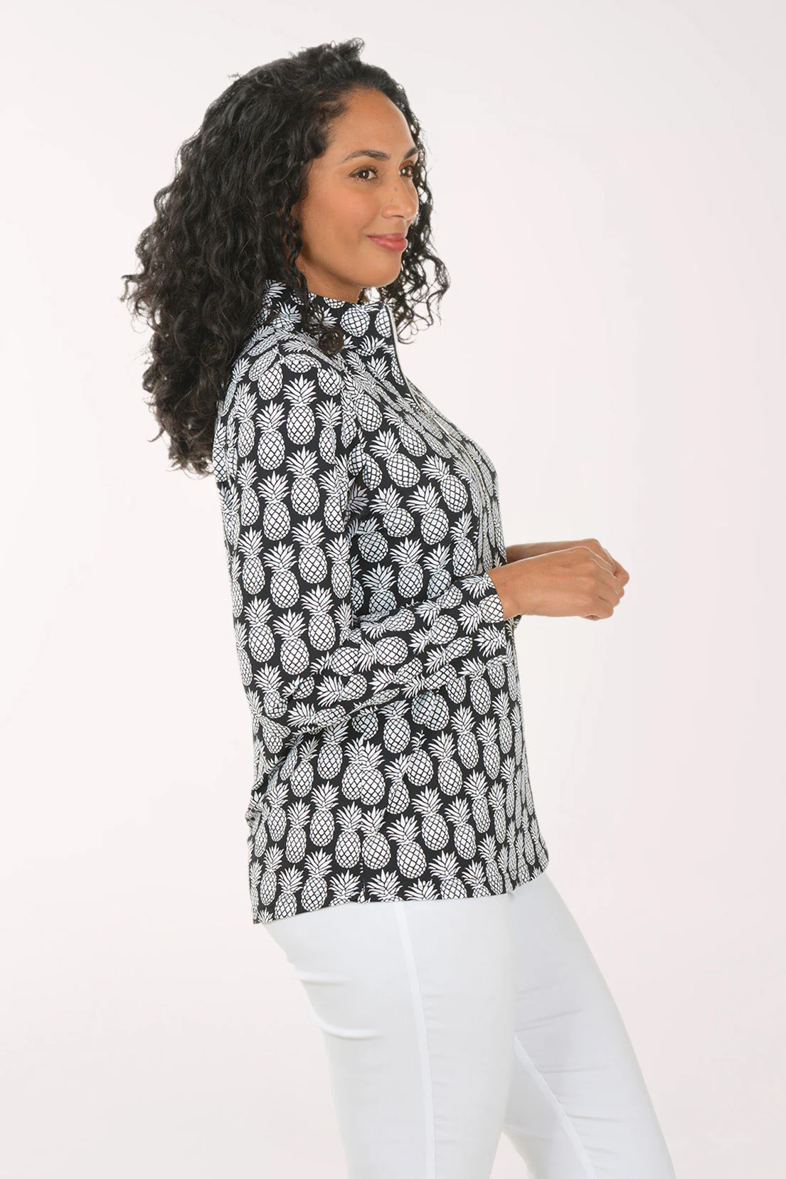 Black Pineapples Cooling UPF50+ Quarter Zip Top - Image 2