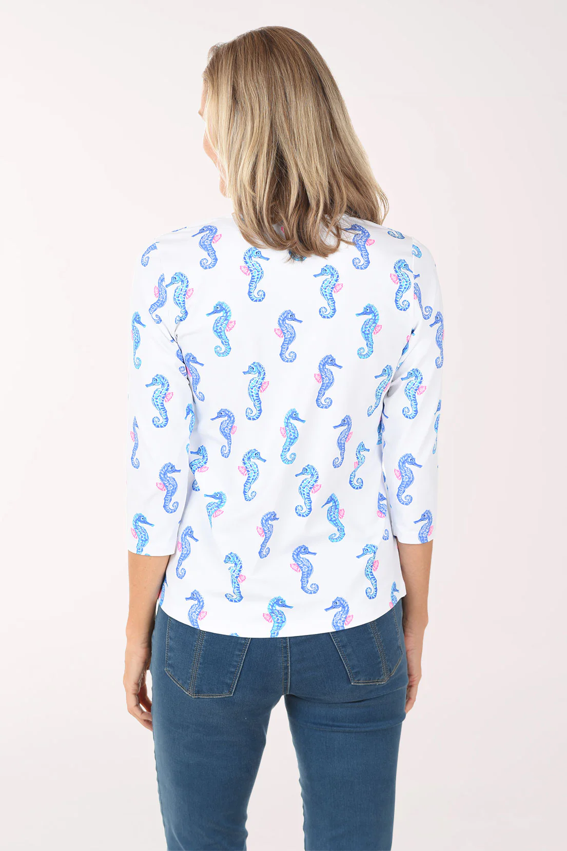 Seahorses Classic UPF50+ V-Neck Top - Image 3