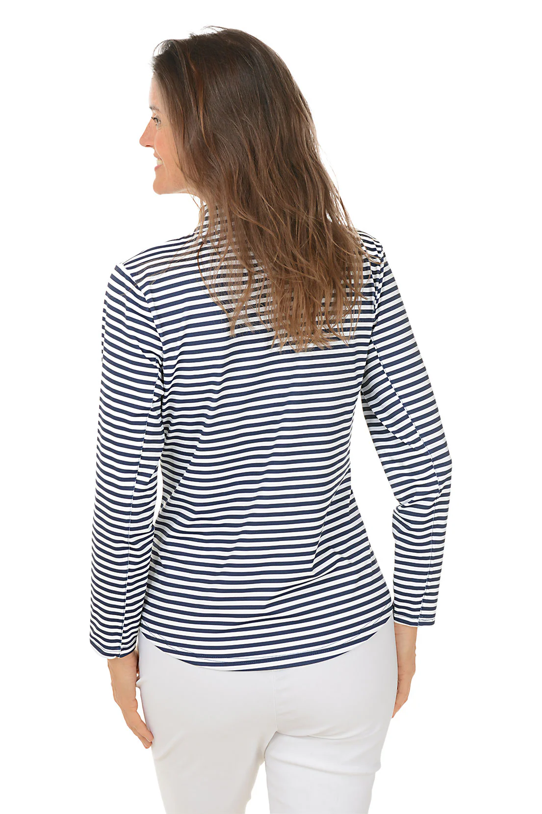 Striped UPF50+ Quarter Zip Top - Image 4