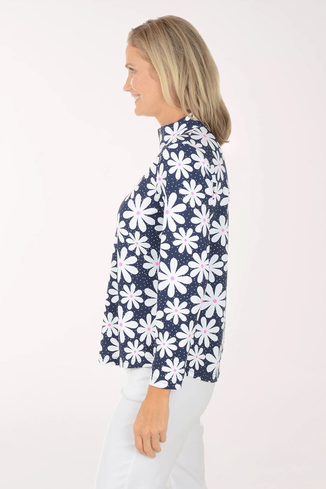 Daisy Dots UPF50+ Quarter Zip Top - Image 3