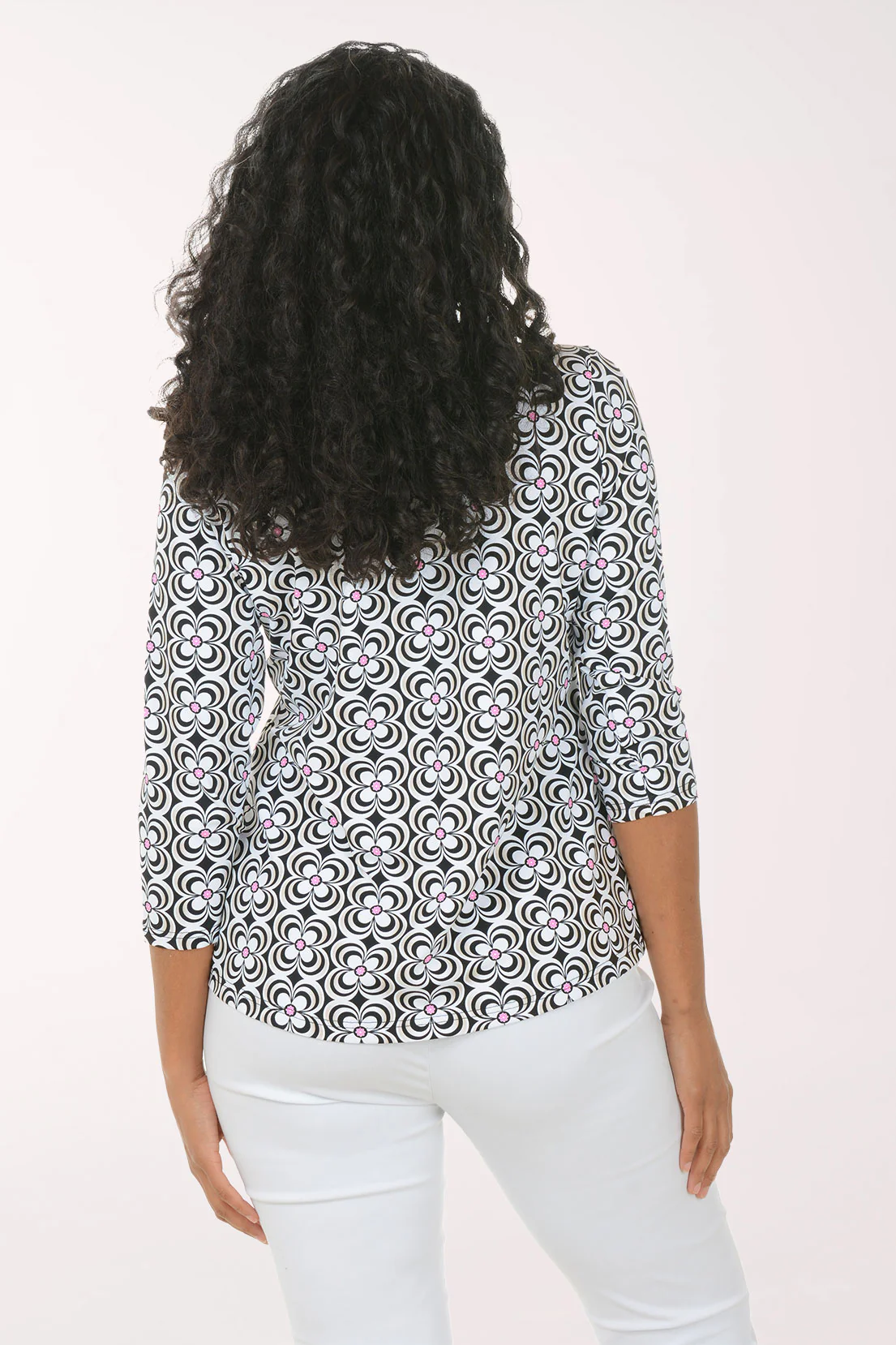 Optical Daisy UPF50+ Ruffle Neck Top - Image 3