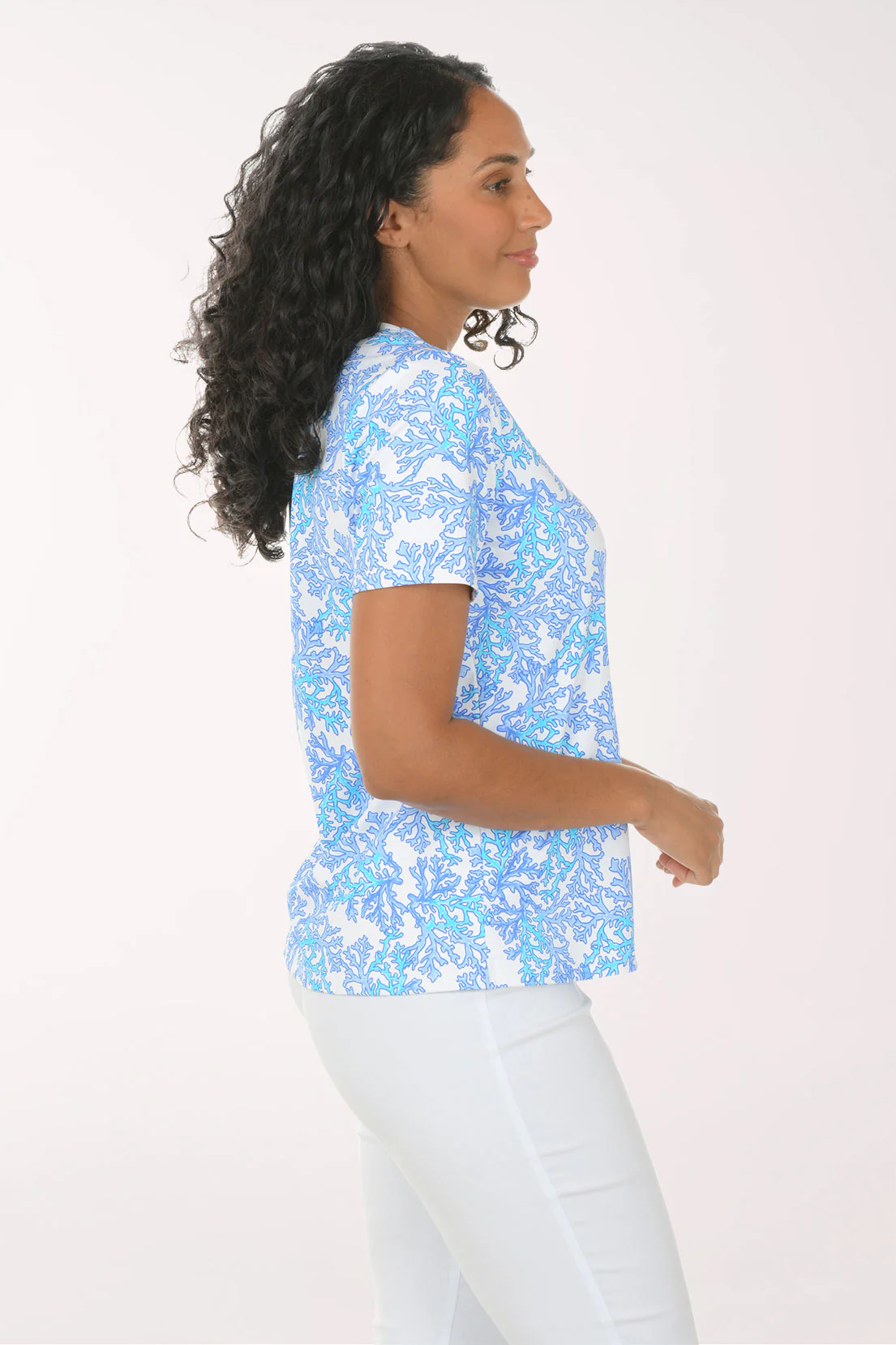 Blue Coral UPF50+ V-Neck Short Sleeve Top - Image 2