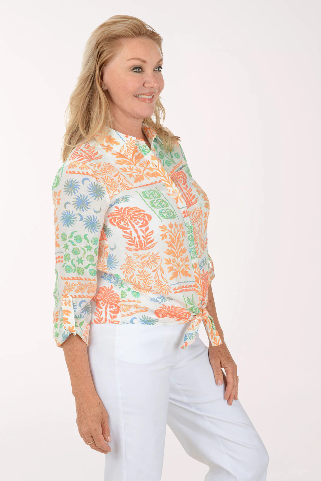 Summer Stamp Button-Front Shirt - Image 3