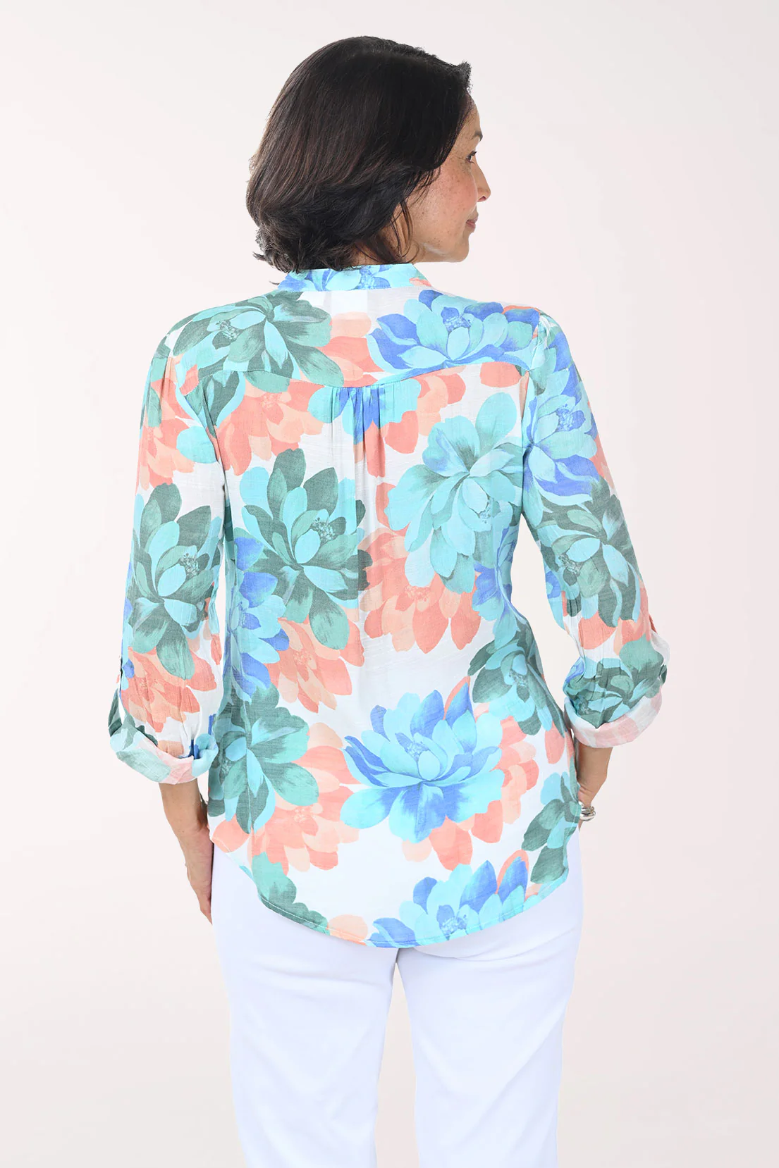 Dahlia Pleated Roll Sleeve Blouse - Image 4