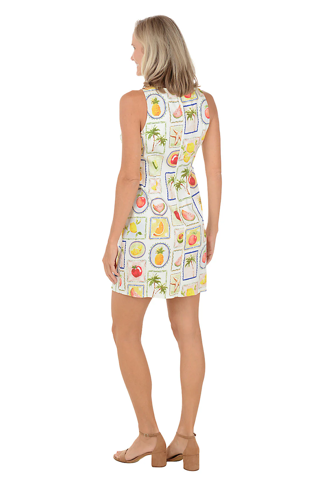 White Fruitopia Sleeveless Shift Dress - Image 3