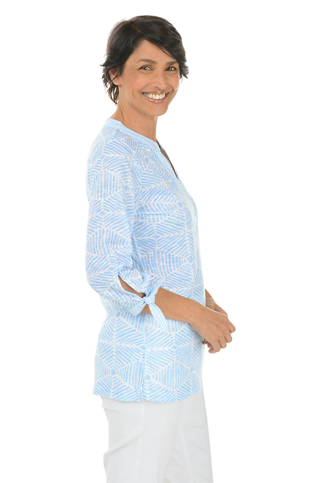 Soundwaves Knotted Sleeve Top - Image 2
