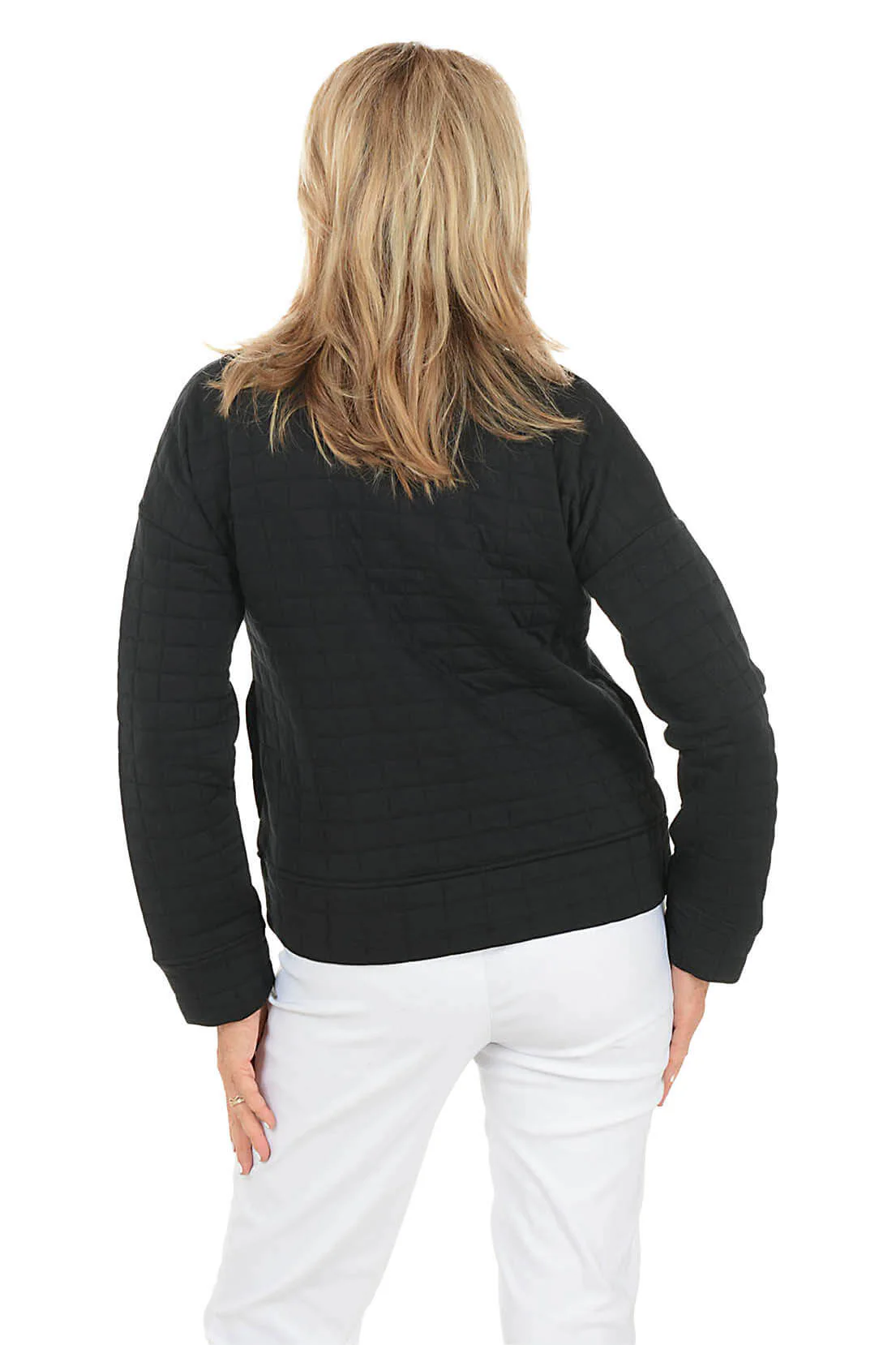 Quilted Knit Zip-Front Jacket - Image 3